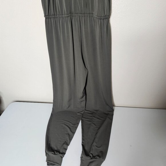 Lanston M Jumpsuit Green Halter Stretch Jersey Knit Resort Vacation Going Out - Picture 9 of 9